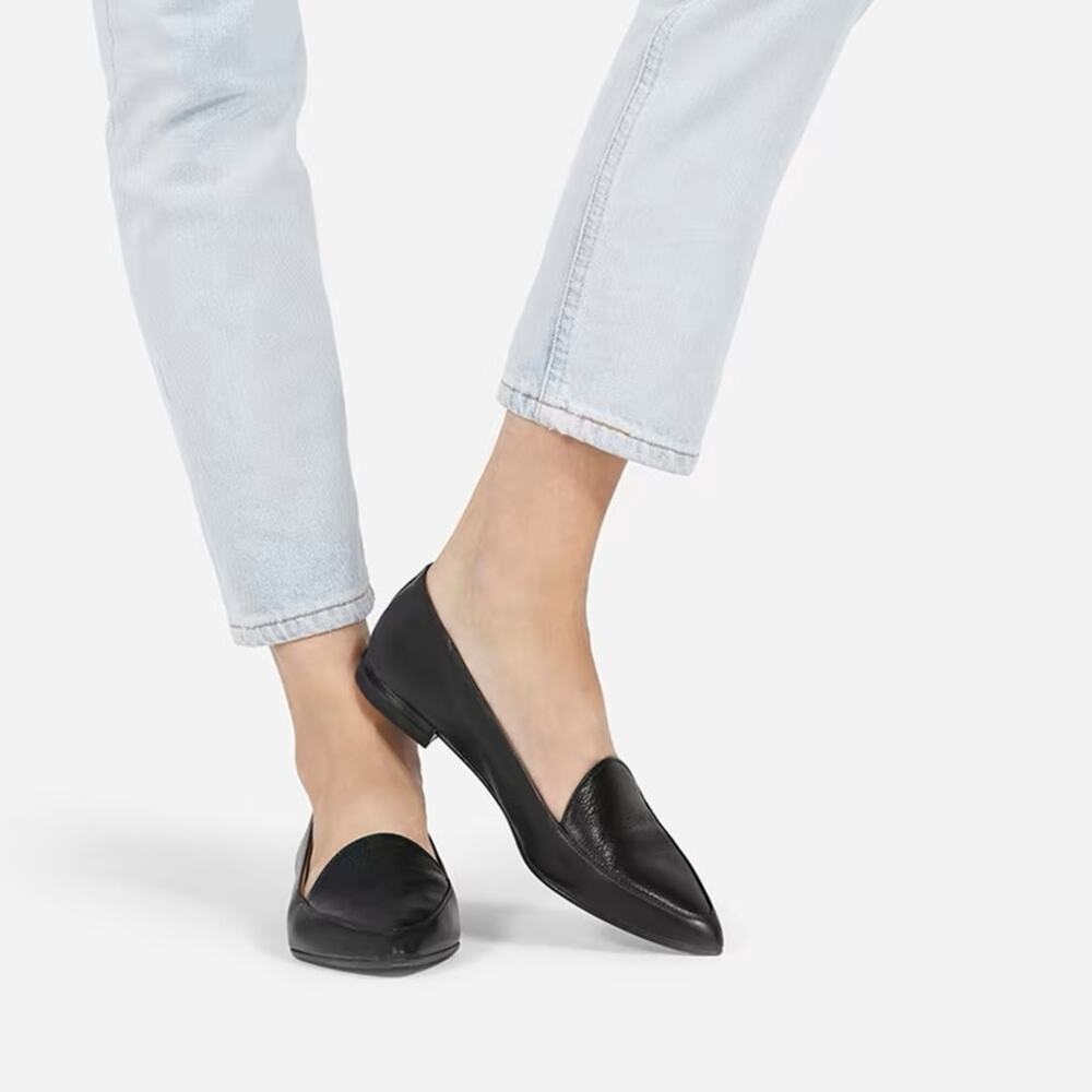 Everlane The Modern Point Loafer Black 5.5 NWB Made In Italy - Picture 5 of 8